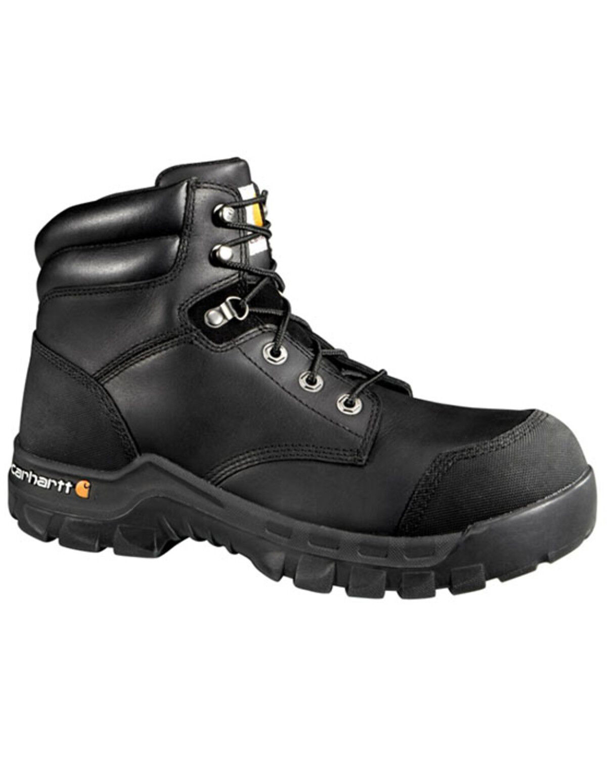Image #2 - Carhartt Men's 6" Rugged Flex® Waterproof Work Boots - Composite Toe, Black, hi-res