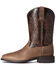 Image #2 - Ariat Men's Authentic Layton Western Boot - Broad Square Toe , Brown, hi-res