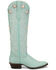 Image #2 - Justin Women's Heart Inlay Tall Western Boots - Snip Toe, Blue, hi-res