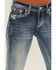 Image #4 - Grace in LA Women's Medium Wash Floral Embroidered Mid Rise Bootcut Stretch Denim Jeans, Medium Wash, hi-res