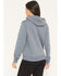 Image #4 - Carhartt Women's Sawyer Script Midweight Relaxed Fit Hoodie, Steel Blue, hi-res