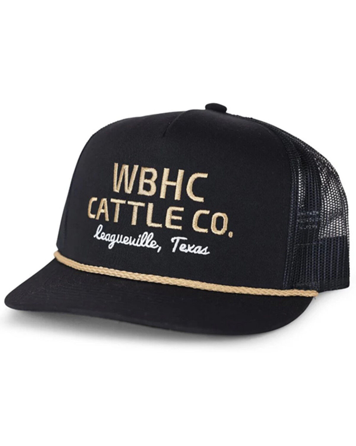 Image #1 - Whiskey Bent Men's Black Gold Logo Ball Cap, Black, hi-res