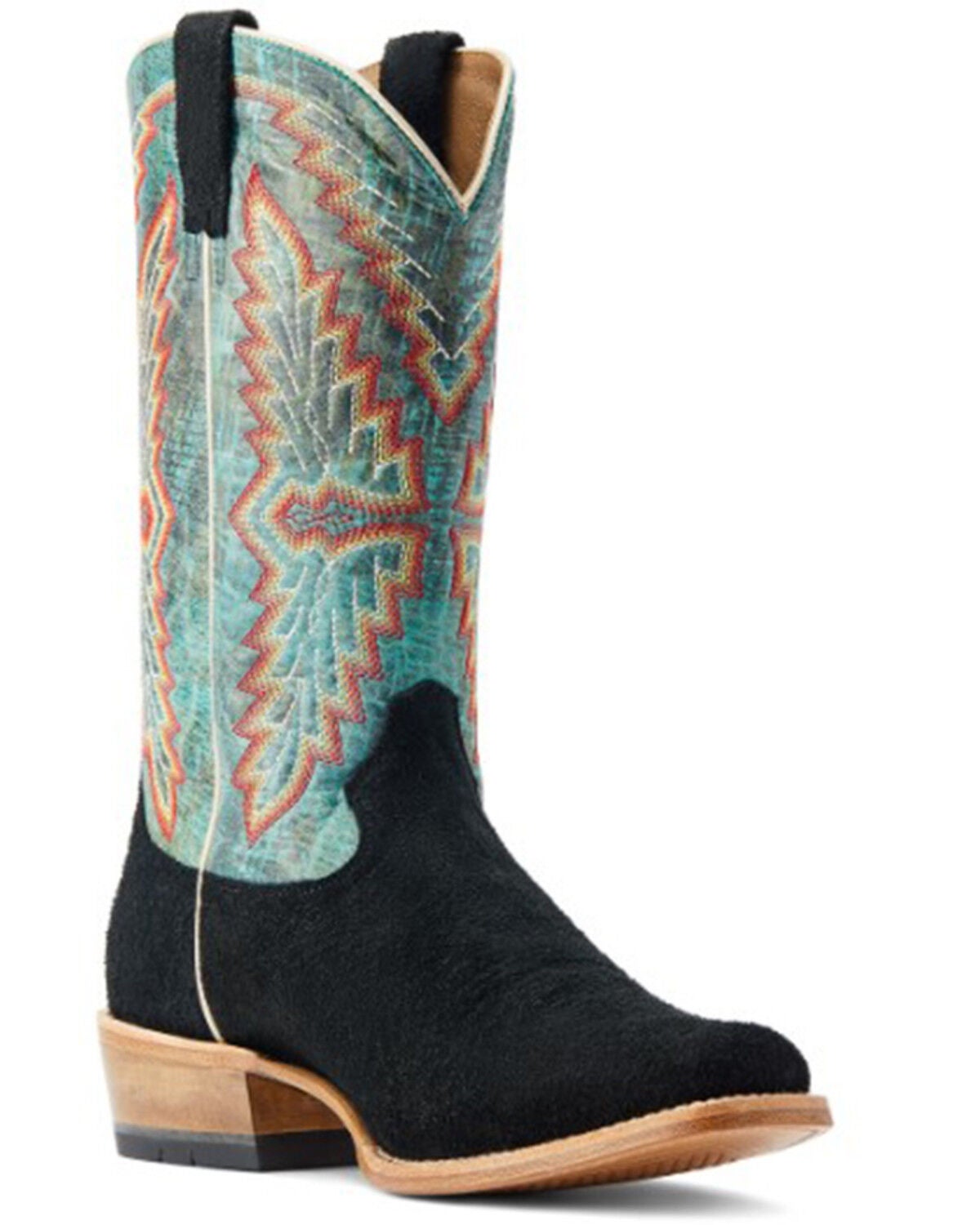 Ariat Men's Futurity Showman Roughout Western Boots - Square Toe, Black, hi-res