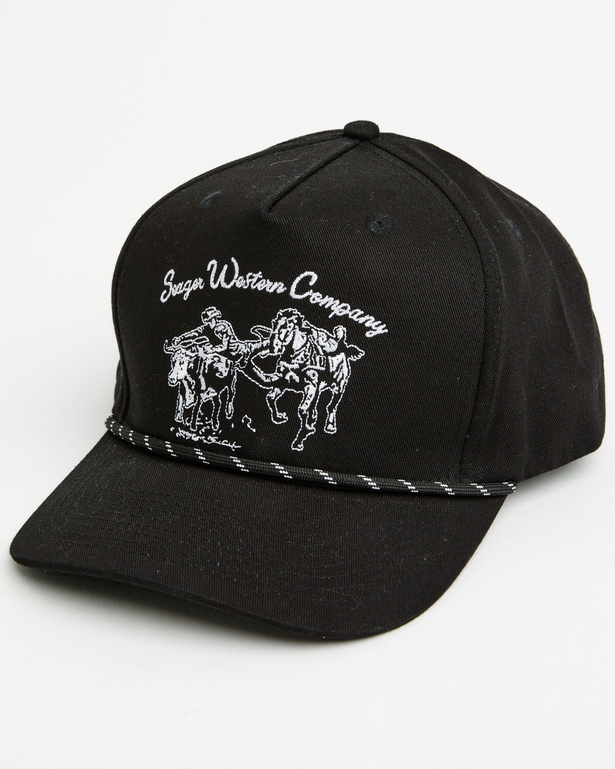Image #2 - Seager Men's Los Rios Ball Cap, Black, hi-res
