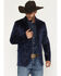 Image #1 - Rock & Roll Denim Men's Paisley Velvet Modern Fit Sportcoat, Navy, hi-res