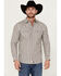 Image #1 - Moonshine Spirit Men's Southern Boy Striped Long Sleeve Pearl Snap Western Shirt, Cream, hi-res