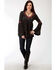 Image #3 - Studio West Women's Bell Sleeve Embroidered Top, Black, hi-res