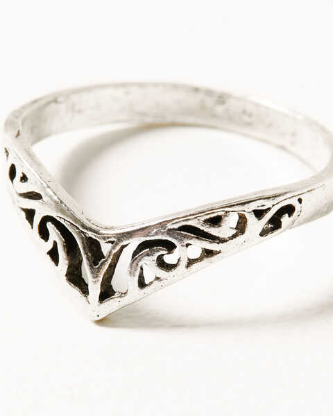Image #5 - Shyanne Women's 6-piece Silver Hamsa Snake Moonstone Ring Set, Silver, hi-res