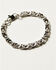 M & F Western Men's Silver Strike Chain Link Bracelet, Silver, hi-res
