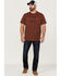 Image #2 - Brothers and Sons Men's Badlands Treeline Graphic T-Shirt , Red, hi-res