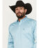 Image #3 - Ariat Men's Team Logo Long Sleeve Button-Down Western Shirt, Light Blue, hi-res