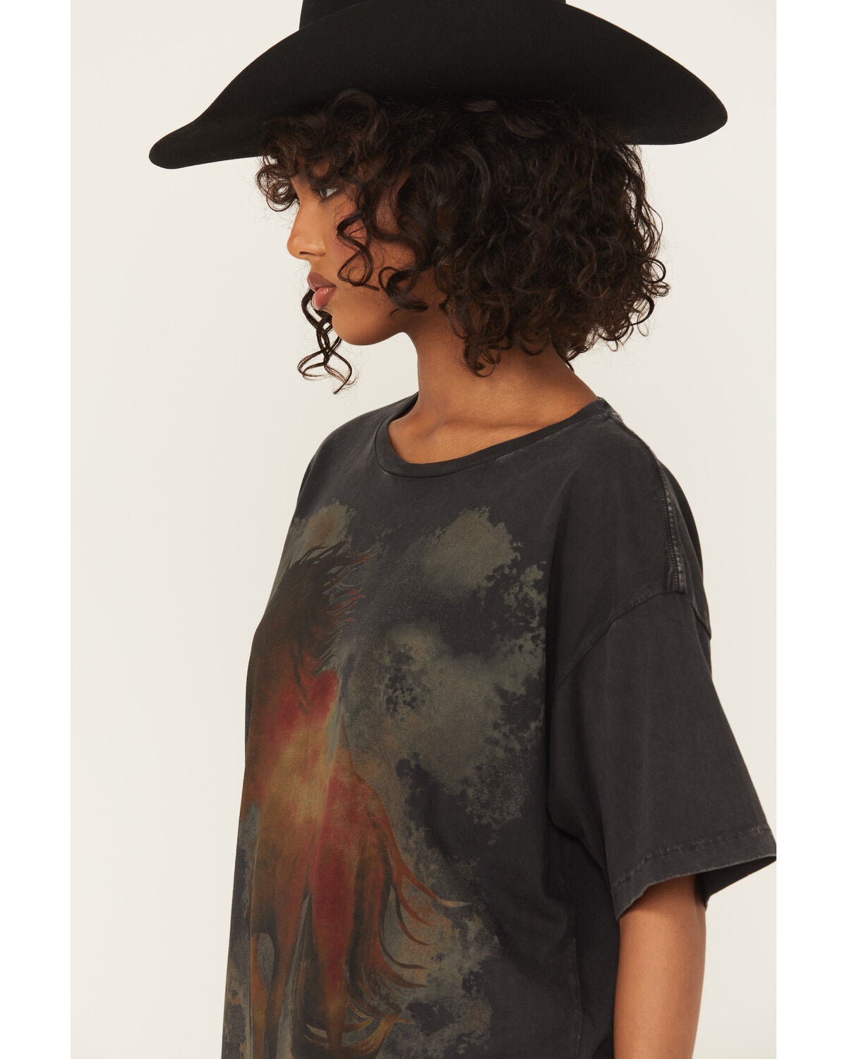 Image #2 - Wrangler X Lainey Wilson Women's Running Horse Short Sleeve Graphic Tee, Black, hi-res