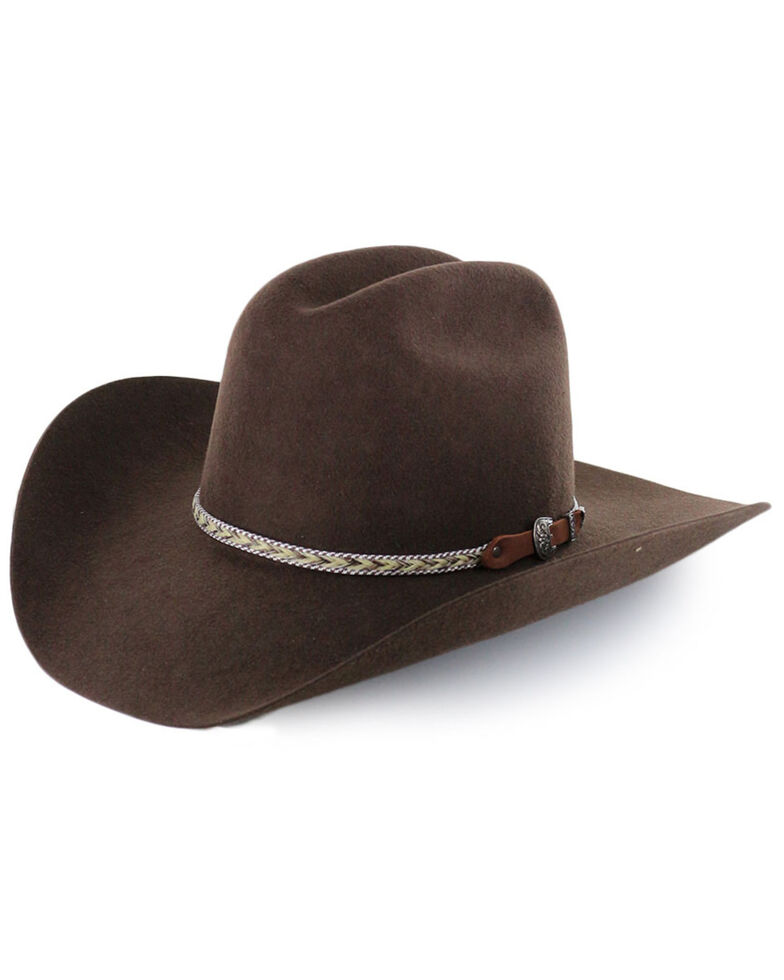Cody James Men's Ramrod Pro Rodeo 3X Wool Felt Cowboy Hat, Chocolate, hi-res