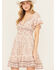 Image #1 - Angie Women's Paisley Knot Front Dress , White, hi-res