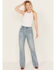Image #1 - Rock & Roll Denim Women's Desperado Light Wash High Rise Bootcut Jeans, Light Wash, hi-res