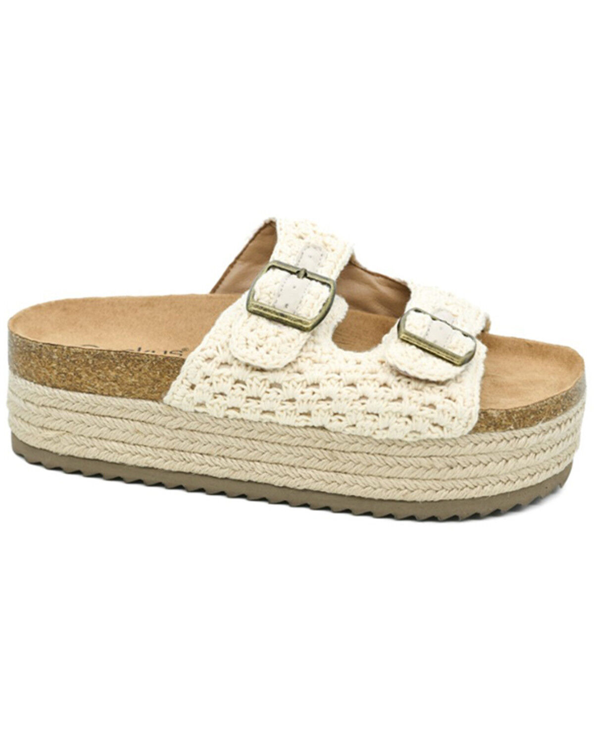 Image #1 - Hey Girl by Corkys Women's No Filter Platform Sandals, Natural, hi-res