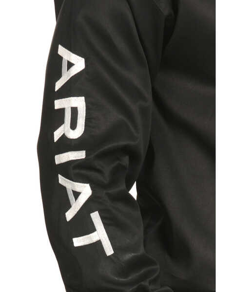 Image #5 - Ariat Men's Long Sleeve Logo Long Sleeve Western Shirt , Black, hi-res