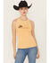 Image #1 - Idyllwind Women's Locals Only Graphic Ribbed Tank, Medium Yellow, hi-res