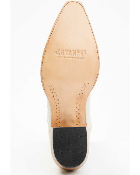 Image #7 - Shyanne Women's Victoria Hueso Studded Stitched Western Boots - Snip Toe , White, hi-res