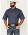 Image #1 - Ariat Men's VentTEK Outbound Printed Short Sleeve Performance Shirt, Dark Blue, hi-res