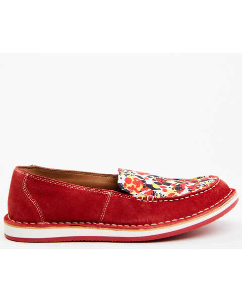 Image #2 - Myra Bag Women's Cherry Geo Print Slip-On Shoe - Moc Toe, Red, hi-res