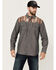 Image #1 - Moonshine Spirit Men's Highway Southwestern Yoke Long Sleeve Snap Western Shirt, Navy, hi-res