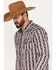 Image #2 - Moonshine Spirit Men's Paisley Print Long Sleeve Western Snap Shirt, Navy, hi-res
