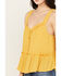 Image #3 - Trixxi Women's Swiss Dot Tank, Mustard, hi-res