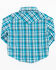 Image #3 - Wrangler Infant Boys' Plaid Print Long Sleeve Pearl Snap Western Shirt, Teal, hi-res