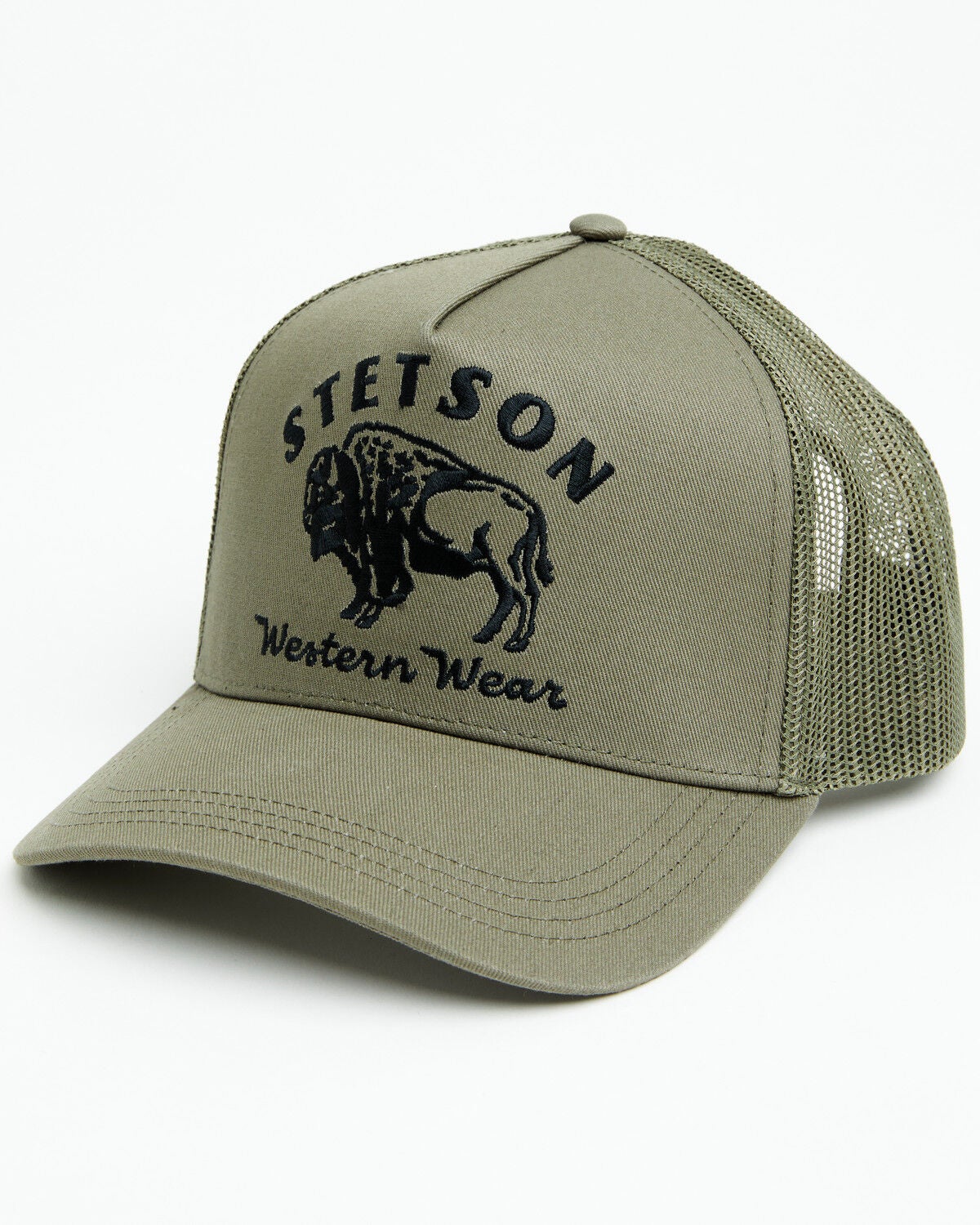 Stetson Women's Buffalo Embroidered Ball Cap, Green, hi-res