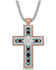 Montana Silversmiths Women's American Legends Mosaic Cross Necklace, Silver, hi-res