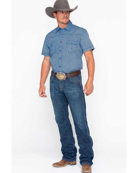 Image #6 - Rock & Roll Denim Men's Crinkle Washed Poplin Short Sleeve Western Shirt, , hi-res