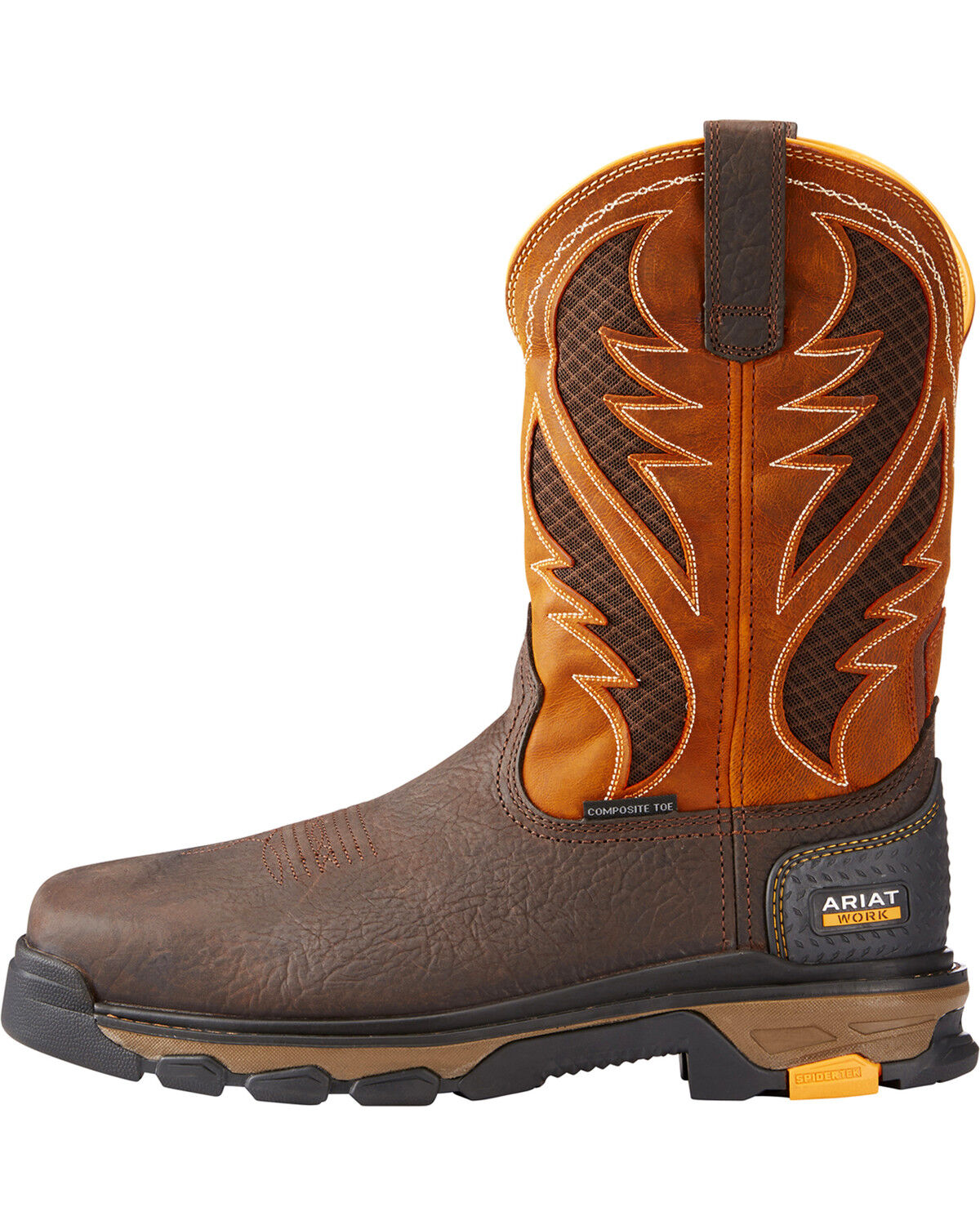 Image #2 - Ariat Men's Intrepid 11" VentTEK Work Boots - Composite Toe, Brown, hi-res