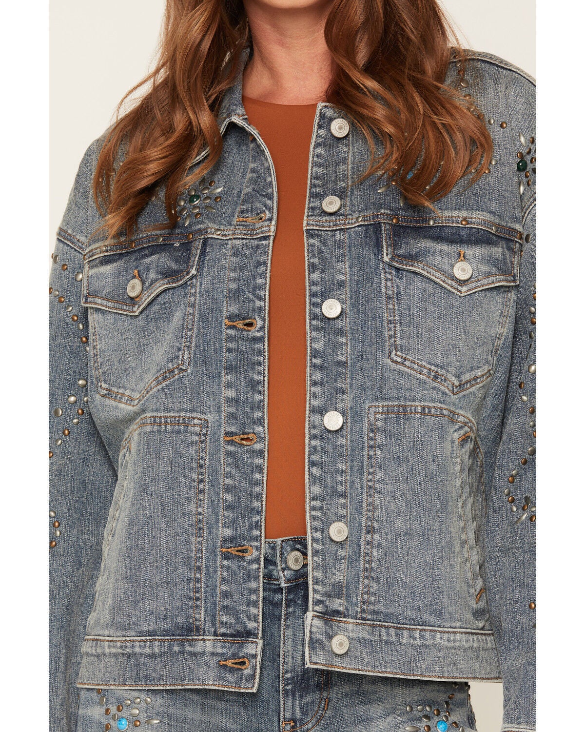 Image #3 - Shyanne Women's Medium Wash Luna High Rise Spirit Flare Stretch Denim Jeans, Medium Wash, hi-res