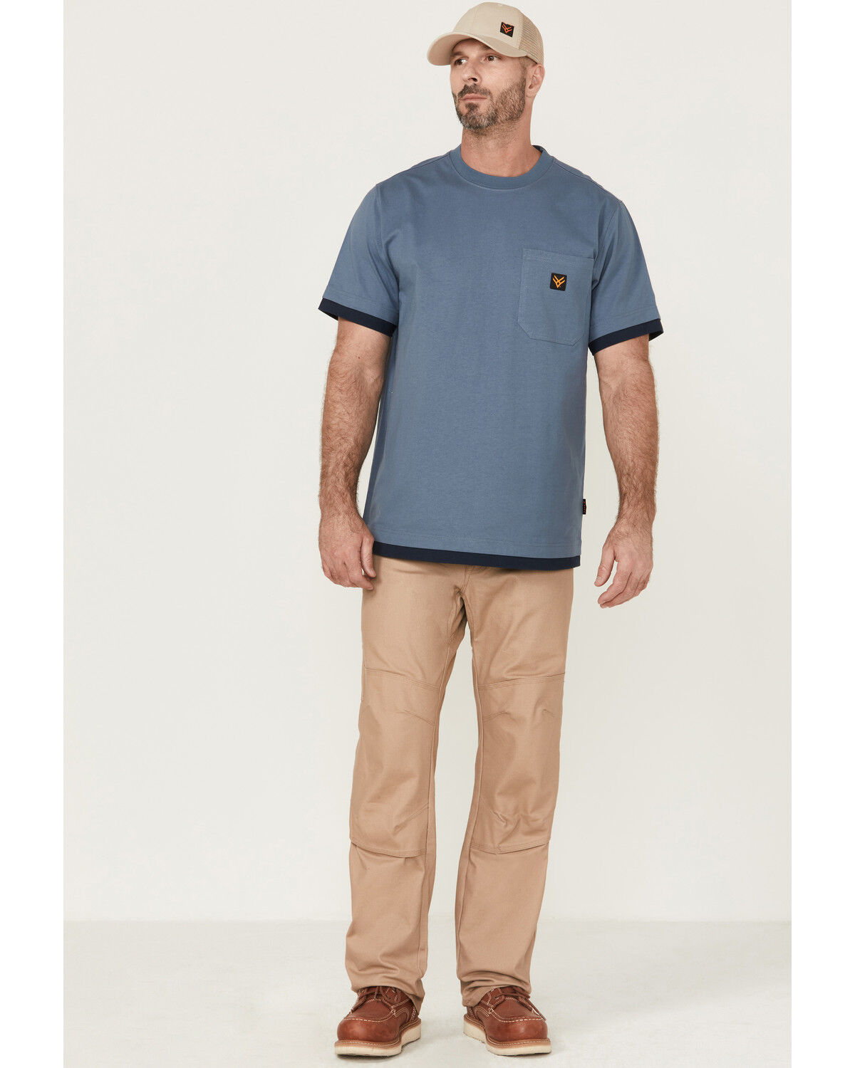 Image #2 - Hawx Men's Layered Work Pocket T-Shirt, Light Blue, hi-res