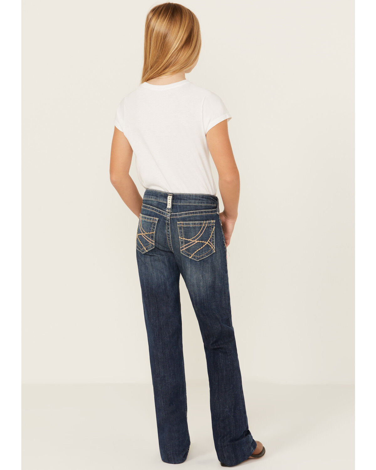 Image #3 - Ariat Girls' Everlee Bootcut Jeans, Medium Wash, hi-res