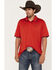 Image #1 - RANK 45® Men's Pop Solid Short Sleeve Polo Shirt, Red, hi-res