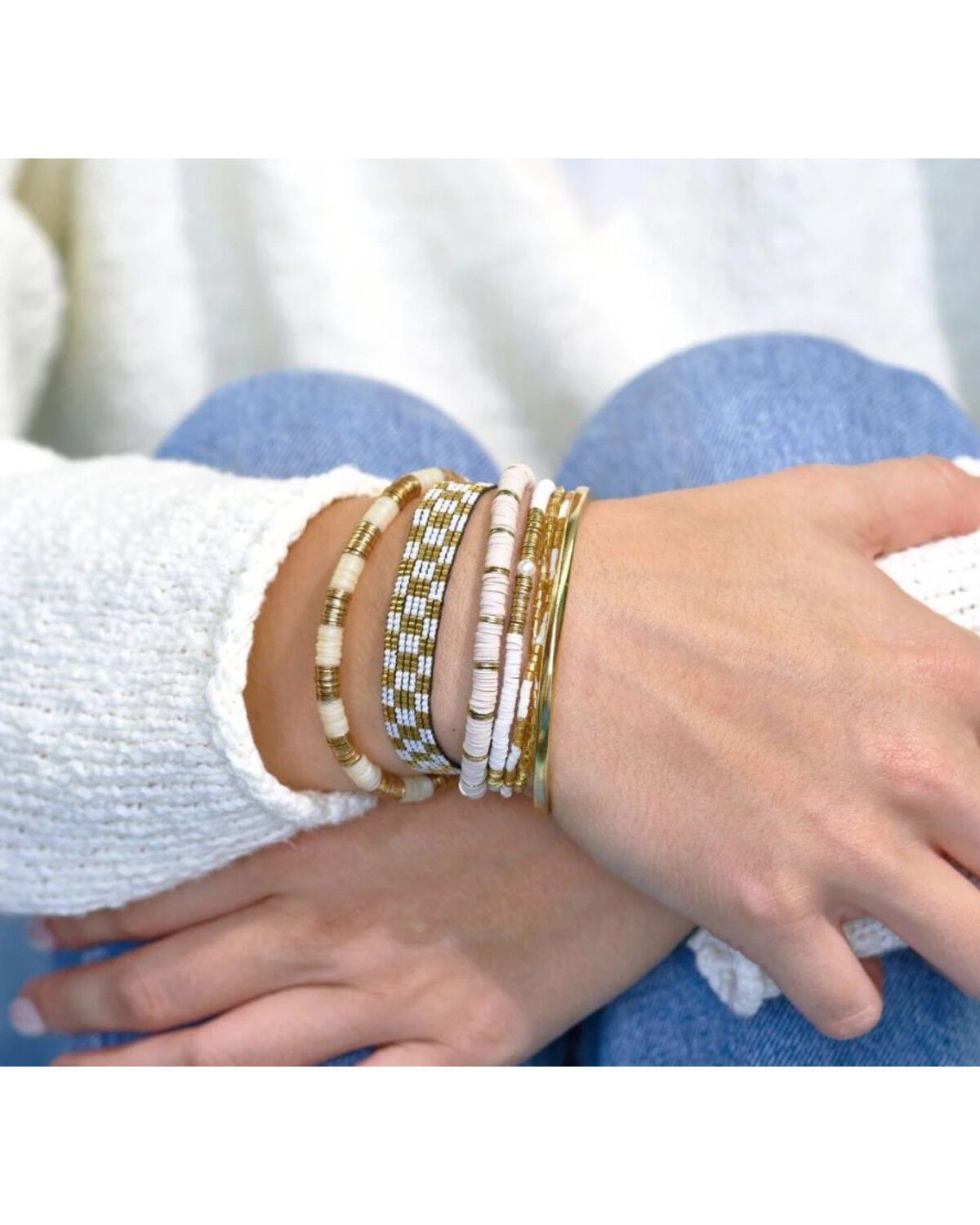 Image #2 - Ink + Alloy Women's Gold Digger Bracelet Stack - 7 Piece, Multi, hi-res