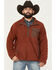 Image #1 - Ariat Men's Solid Polar Bear Mock Pullover, Rust Copper, hi-res
