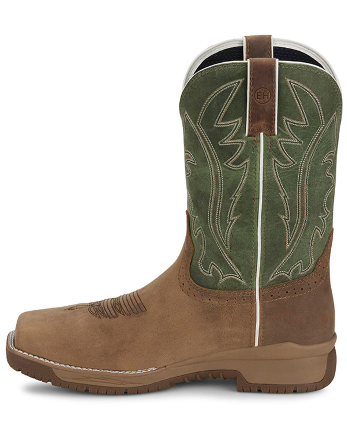 Image #3 - Justin Men's 11" Nitread Waterproof Work Boots  - Nano Composite Toe, Brown, hi-res