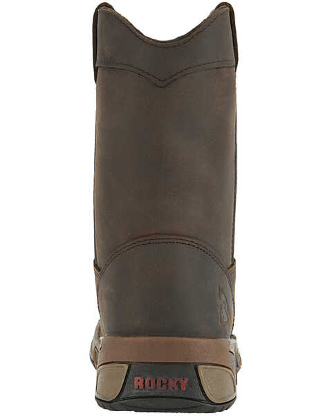 Image #7 - Rocky Boys' Southwestern Pull On Boots, Brown, hi-res