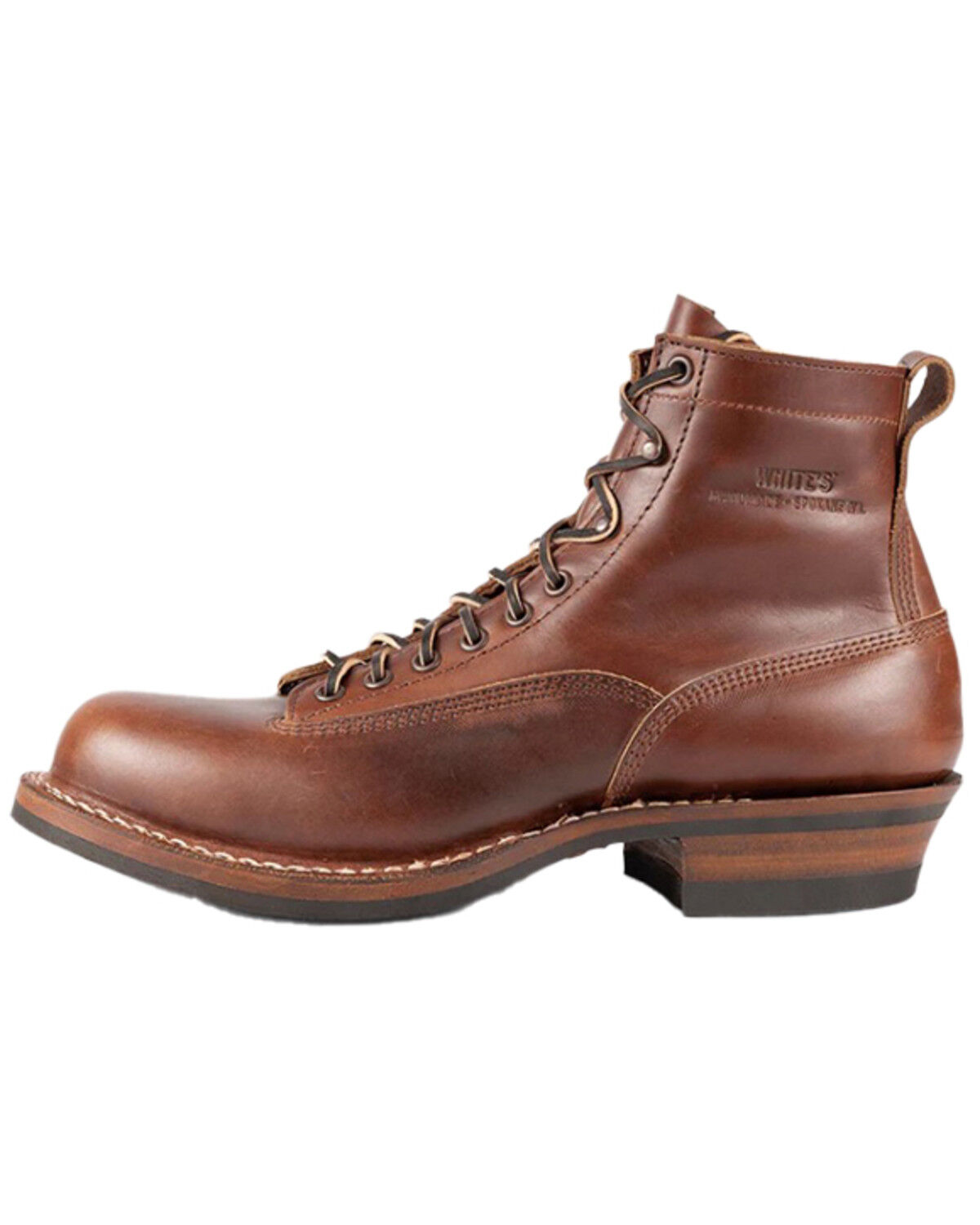 Image #1 - White's Boots Men's Cutter 6" Lace-Up Work Boots - Round Toe, Tan, hi-res
