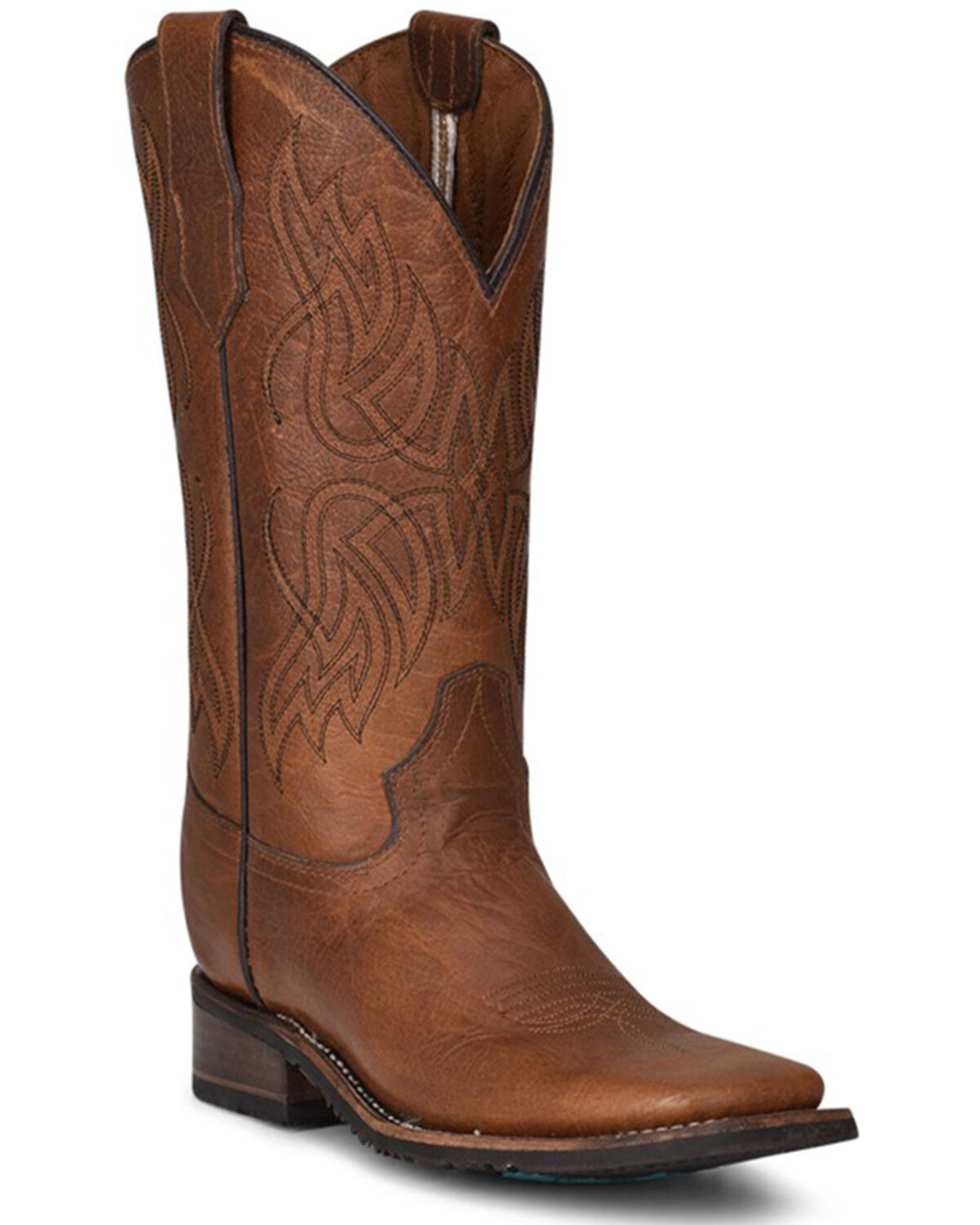 Image #1 - Circle G Women's Embroidered Leather Western Boots - Broad Square Toe, Tan, hi-res