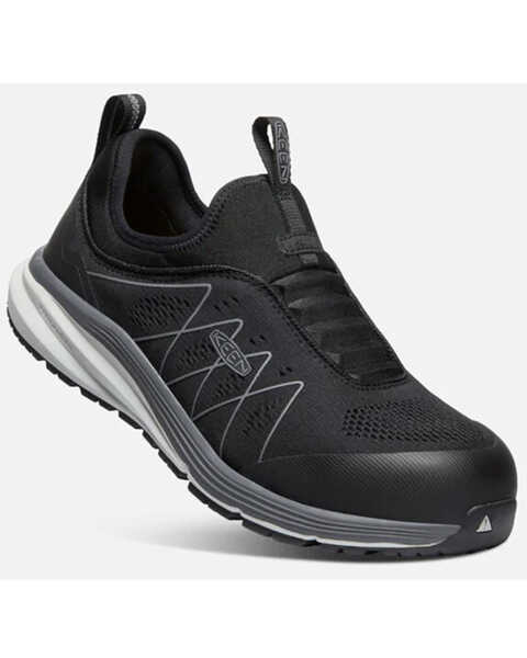 Image #1 - Keen Men's Vista Energy Shift Slip-On Work Sneakers - Carbon Toe, Black, hi-res