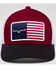 Image #3 - Kimes Ranch Men's American Flag Patch Mesh Back Trucker Cap, Burgundy, hi-res