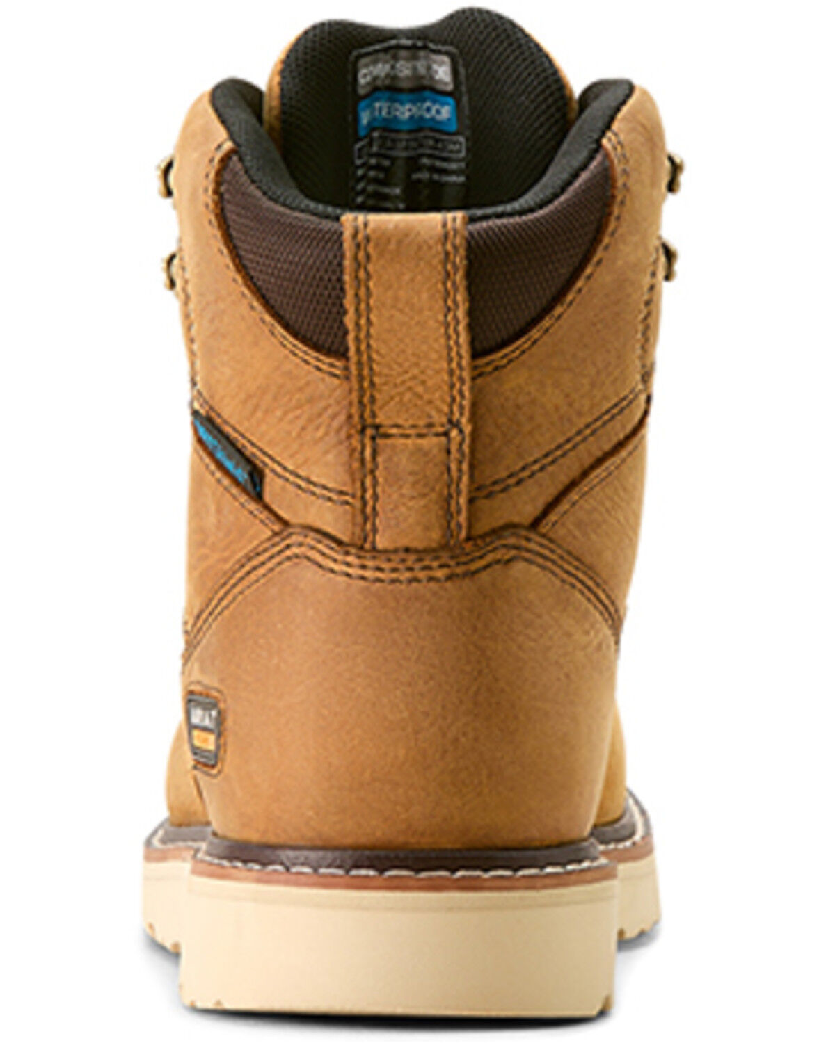 Image #3 - Ariat Women's 6" Rebar Wedge Waterproof Moc Work Boots - Composite Toe, Brown, hi-res