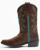 Image #3 - Shyanne Girls' Zetta Western Boots - Snip Toe, Brown, hi-res