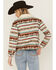 Image #4 - Rock & Roll Denim Women's Southwestern Print Sherpa Jacket, Blue, hi-res