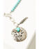 Image #4 - Shyanne Women's Americana Long Horn Pendant Necklace and Earring Set - 2 Piece , Turquoise, hi-res