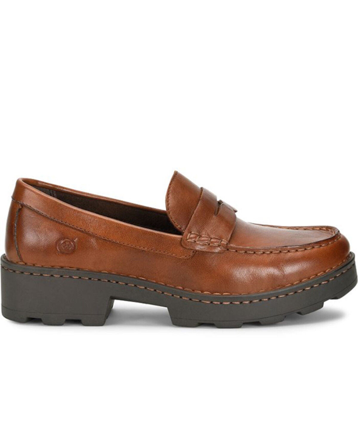 Image #2 - Born Women's Carrea Platform Penny Loafer Shoes, Brown, hi-res
